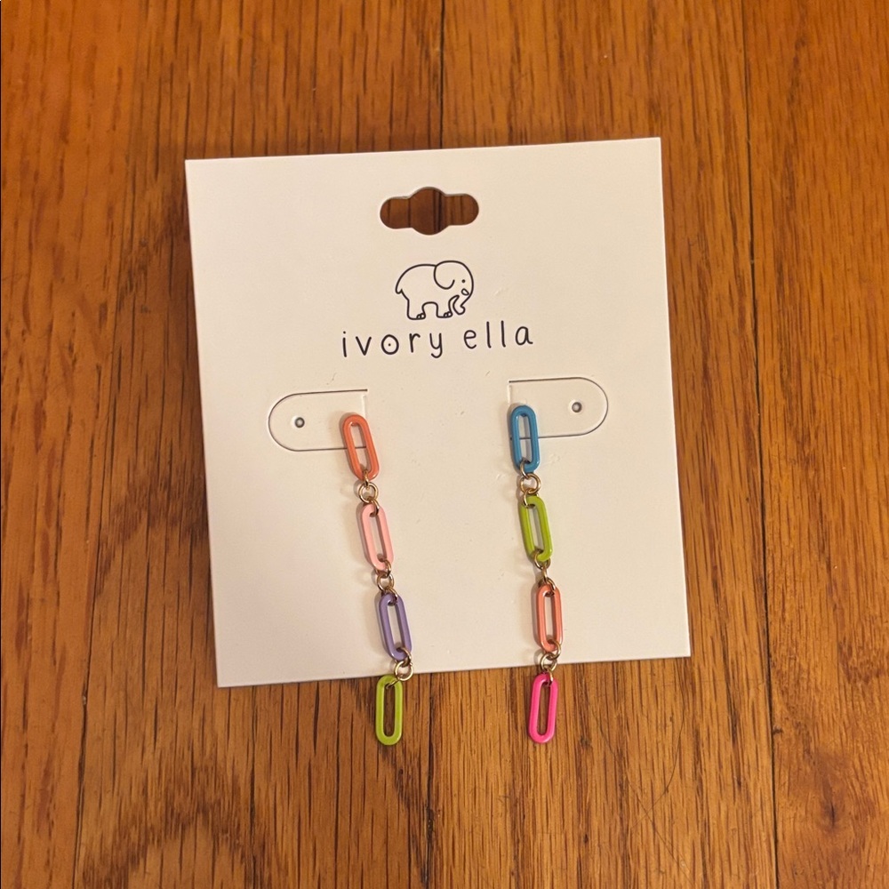 Ivory Ella Vibrant Link Earrings